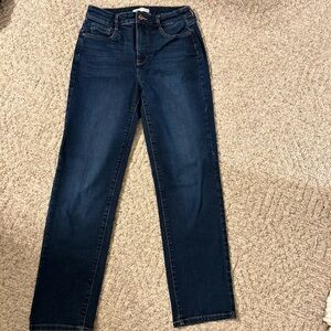 Nine West Curvy Slim Straight‑Leg Dark‑Wash Jeans – Women’s Size 8, EUC